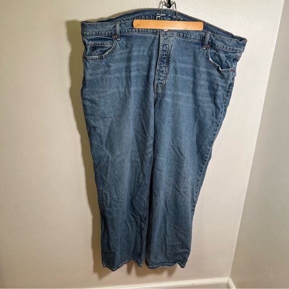 Old Navy High-Rise Slouchy Straight Jean Medium Wash 24 - Picture 2 of 13